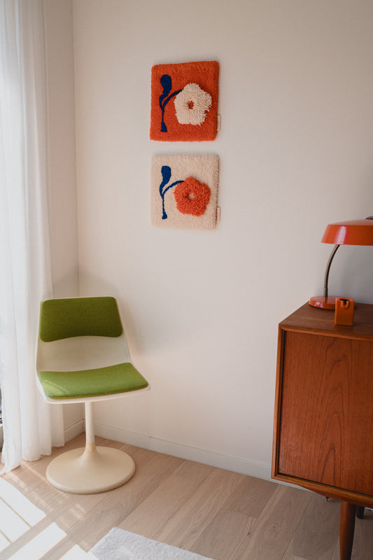 La petite fleur orange - Tapis mural