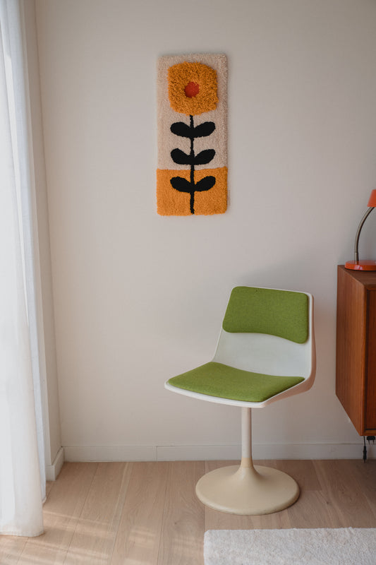 la grande fleur carrée - Tapis mural