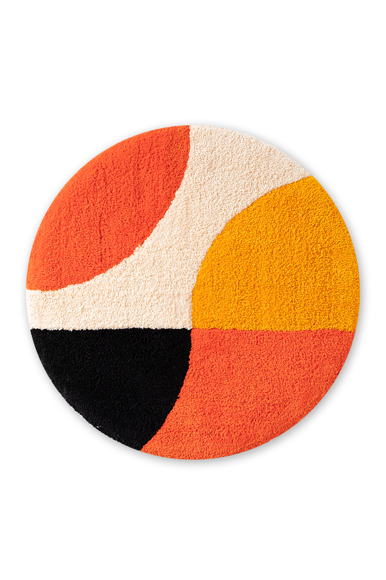 Bauhaus Orange Carpet Anemonerugs