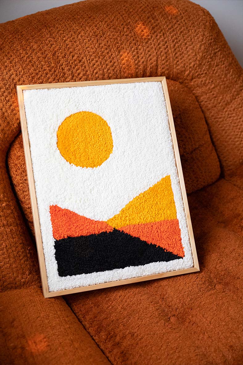 Polygon Sunset - Tapis encadré