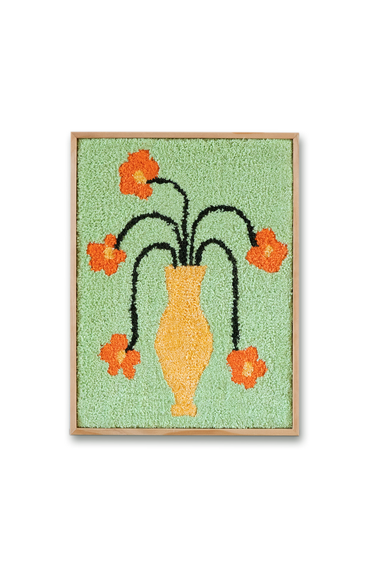 Fleurs pleureuses - Tapis encadré